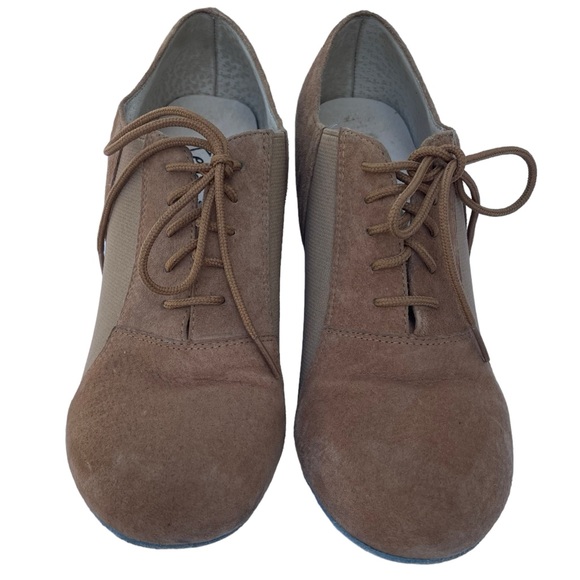 KelaCi Dance Shoes Heel Lace Up Camel Brown Size 6 - Picture 2 of 12